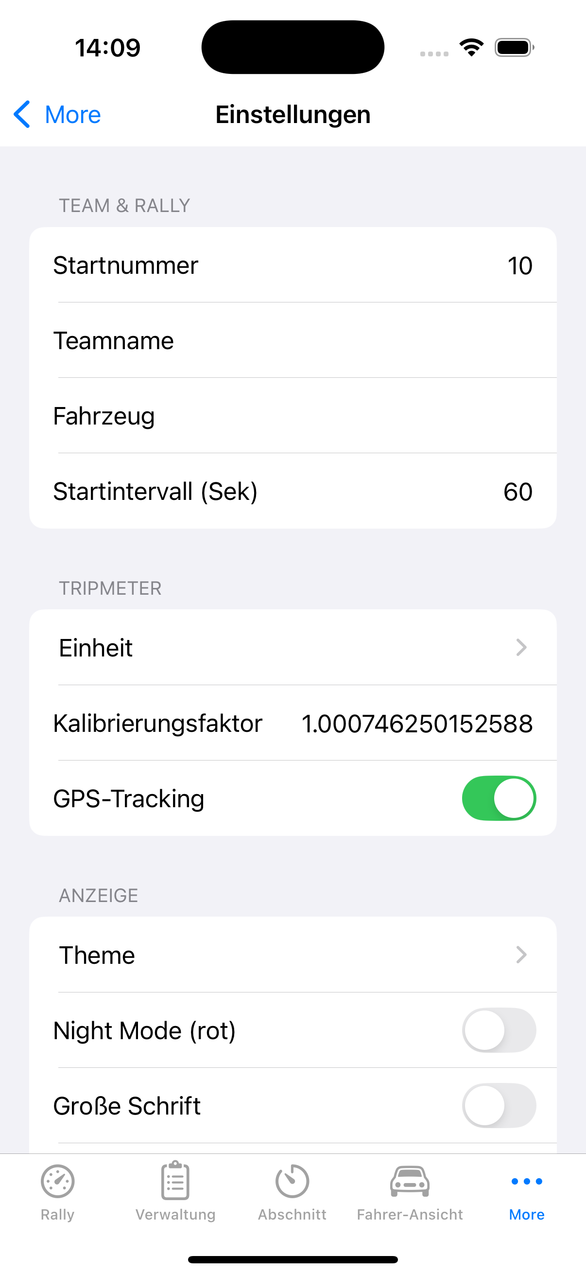 Team-Einstellungen
